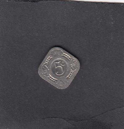 Beschrijving: 5 Cent WILHELMINA  